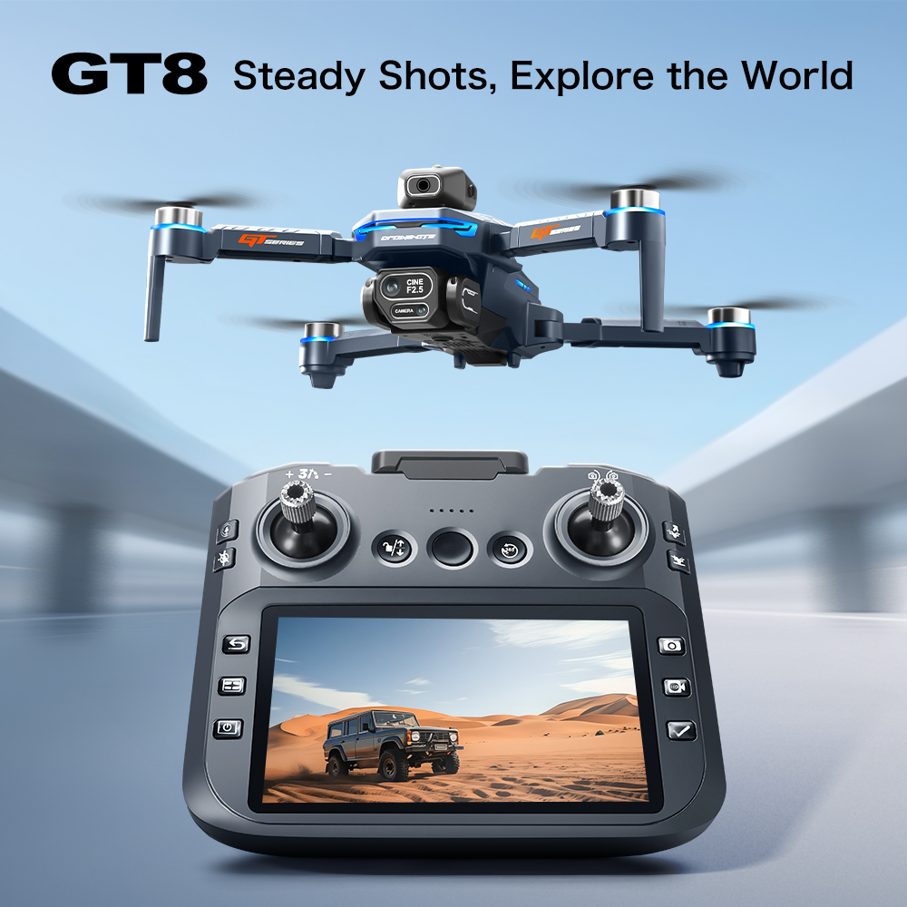 Drone Camera Night Vision - GT8 Obstacle Avoidance Aerial Drone –
