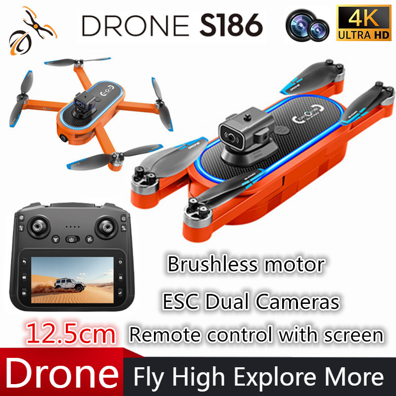 2025 S186 Drone Professional 4 - Drone Camera With Gimbal avaliação e preço