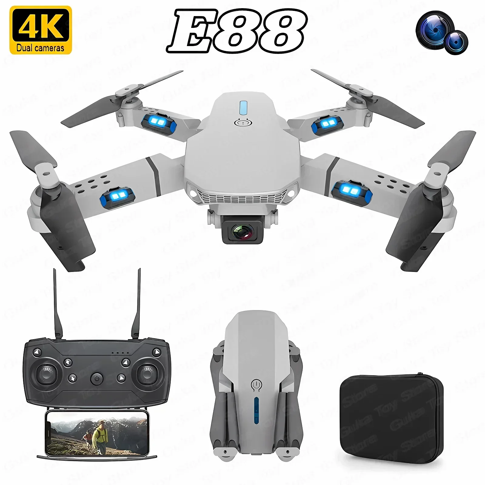 E88 Pro WIFI FPV Drone Wide An - Drone Camera Mount avaliação e preço