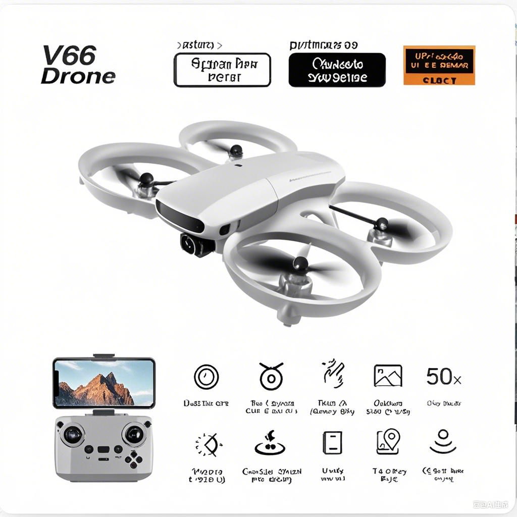 V66 Mini Remote Control Positi - Drone Camera Wide Angle avaliação e preço