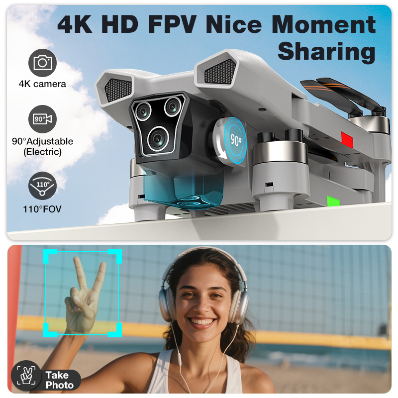 NEW Hot L017 Pro Drone Brushle - Drone Camera With Gimbal avaliação e preço